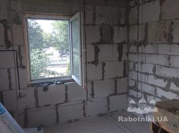 Штукатурка стен под покраску+покраска+натяжной потолок