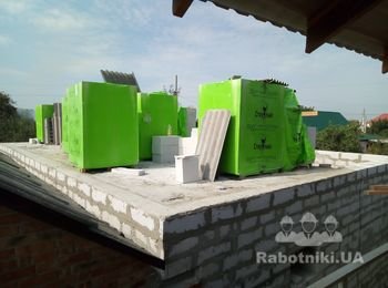 Положить 33 м. куб. Газоблок.