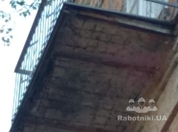 Ремонт плиты, нижней части балкона.