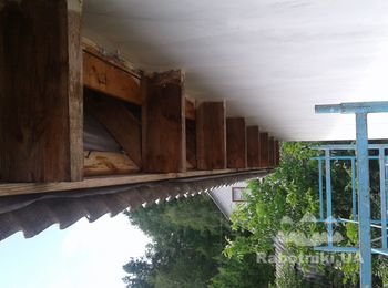 Подшивка крыши, водостоки.