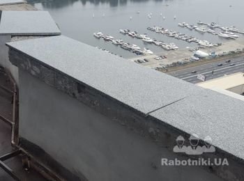Обложить парапет гранитом