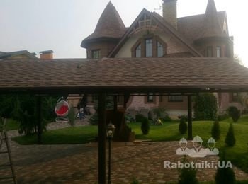 Кровля битумной кровлей навеса для автомобилей