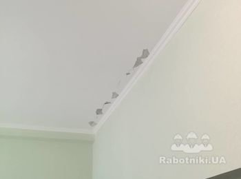Ремонт потолка. Покраска водоэмульсионной краской.