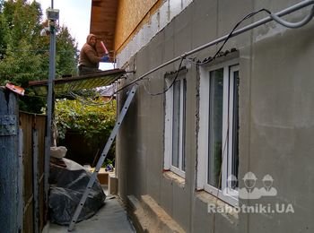 Утепление фасада пенополистиролом на ровные стены