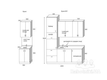 Навеска мебельніх фасадов ДСП