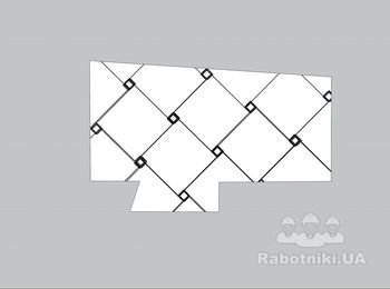 Укладка плитки 3,5м2 на кабель теплого пола