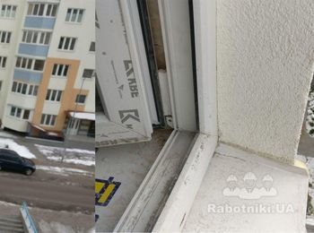 Утепление откосов фасада + сетка + грунт. (барашек + покраска)