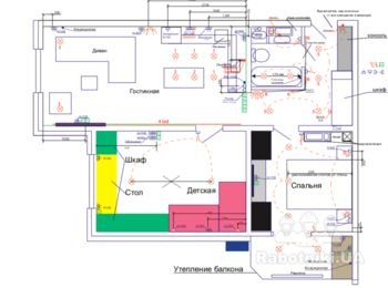 Бесщелевой натяжной потолок 60 м2