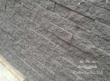 Укладка фасадной плитки Рваный камень 100 м2