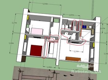 Кладка стен, стяжка, гидроизоляция, и остальное.