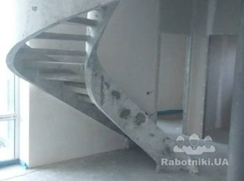 Шпаклевка винтовой лестницы