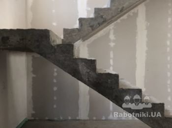 Шпаклевка бетонной лестницы