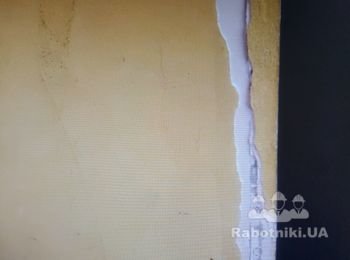 Шпатлёвка, покраска колонны