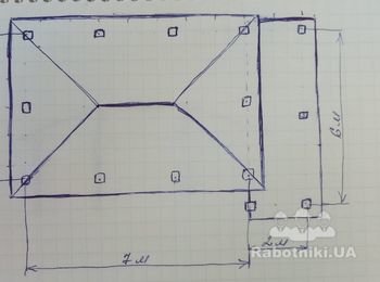 Беседку 5*7 из металла с металлочерепицей