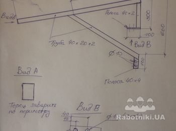 Изготовить кронштейны из профтрубы