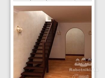 Деревянная прямая Лестница