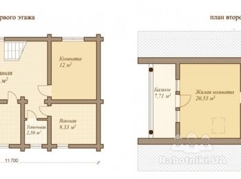 Дом построить из оцилиндрованого сруба 121 кв.м.