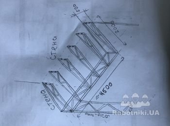 Сварить и установить козырёк-навес 4.5 на 2 метра