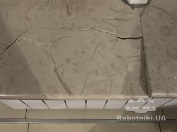 Ремонт подоконника из искусственного камня