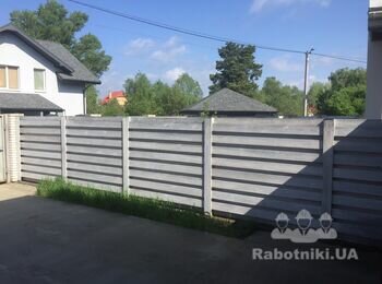 Деревянный забор шахматка