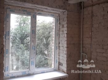 Штукатурка откосов и стен.