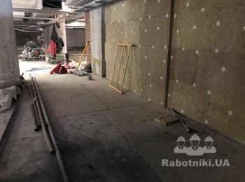 Армирование и покраска стен и потолка паркинга