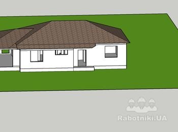 Кладка газоблока + крыша