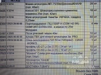 Разгрузка стройматериалов 2 тонны