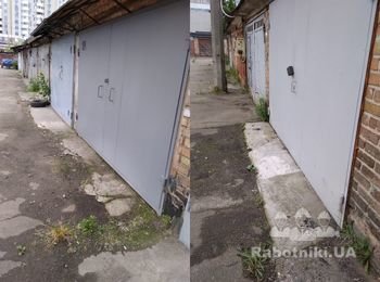 Бетонирование вьезда, изготовление пандуса, вьезд в гараж.