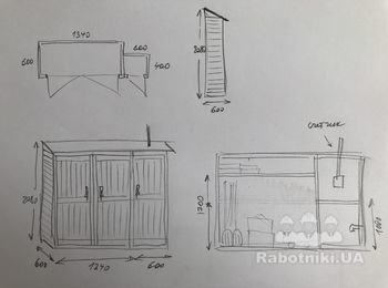 Садовый шкаф для садового инвентаря