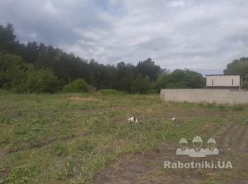 Установка бетонного забора