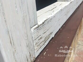 Ремонт покраска фасада из дерева