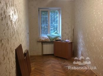 Снять обои, выровнять стены, покрасить стены + положить плитку