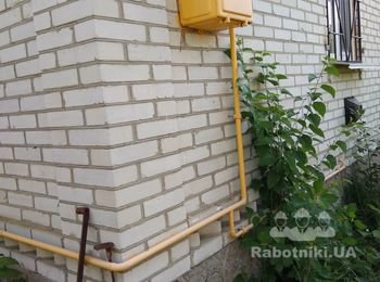 Сварочные работы по отводу газовых труб.