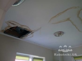 Ремонт системы отопления, восстановление потолка после "потопа"