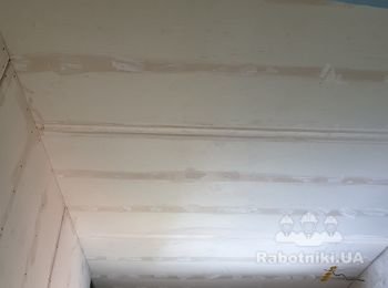 Шпаклевка стен и потолка по гипсокартону 134кв.м