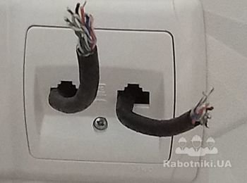 Подключение интернет розеток
