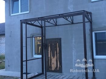 Пристройка к дому из металл профиля