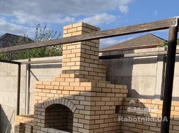Крышу из металлочерепицы над зоной барбекю