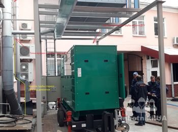Монтаж и врезка воздуховода для отвода выхопных газов дизель-ген