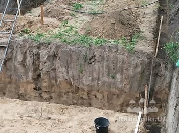 Залить ленту фундамента 50м +выгнать коробку дома