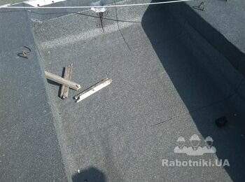 Наплавить рубероид. 14 м.кв.