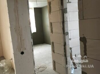 Монтаж гк 15м2, подготовка стен под обои120м2, откосы, сантехни