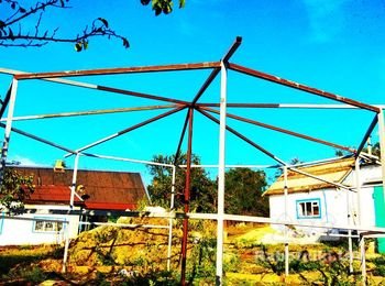 Монтаж кровли беседки