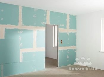 Шпаклевка ГКл перегородки