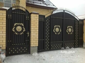 Ворота распашные металлические Иванковичи