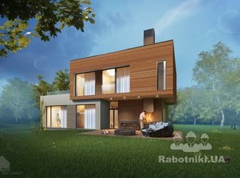 Плитка на цоколь дома и фасад - 4 дома. S плитки 200 м2