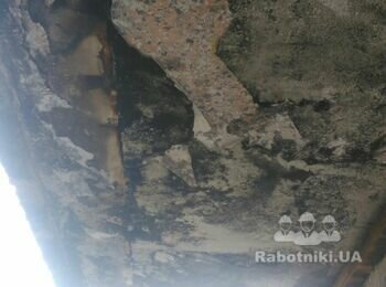 Предварительная штукатурка под установку балкона
