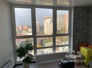 Жалюзи из плисе на большое панорамное окно