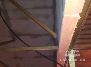 Шпаклёвка потолка под покраску,покраска.